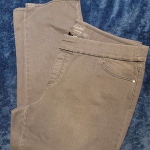 Gloria Vanderbilt pull-on jeans; gray size 22W